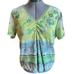 City Girl Nancy Bolen Fairycore Boho Floral Top Whimsigoth Cottagecore Blouse